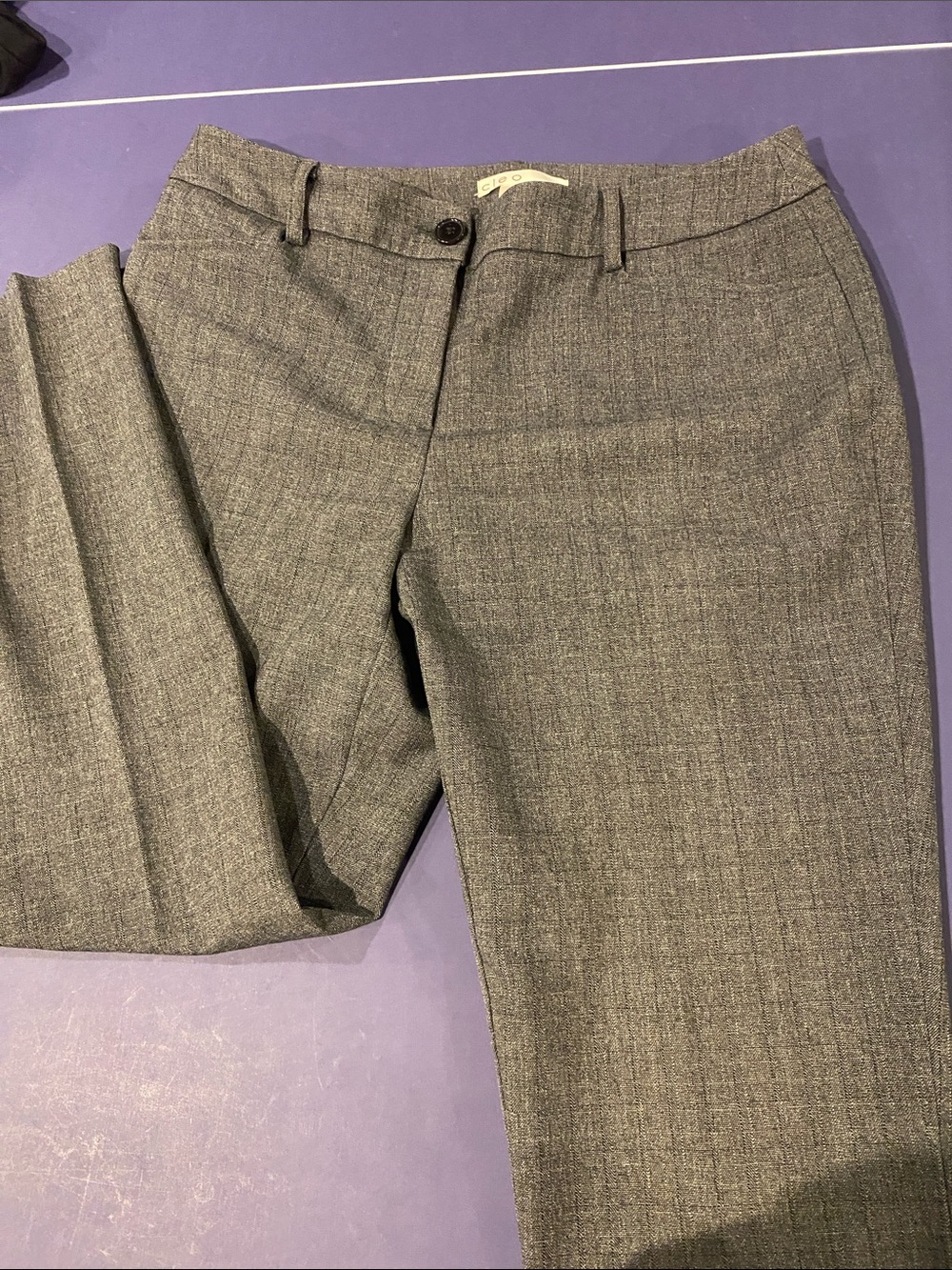 cleo Women's Gray Tailored Dress Pants